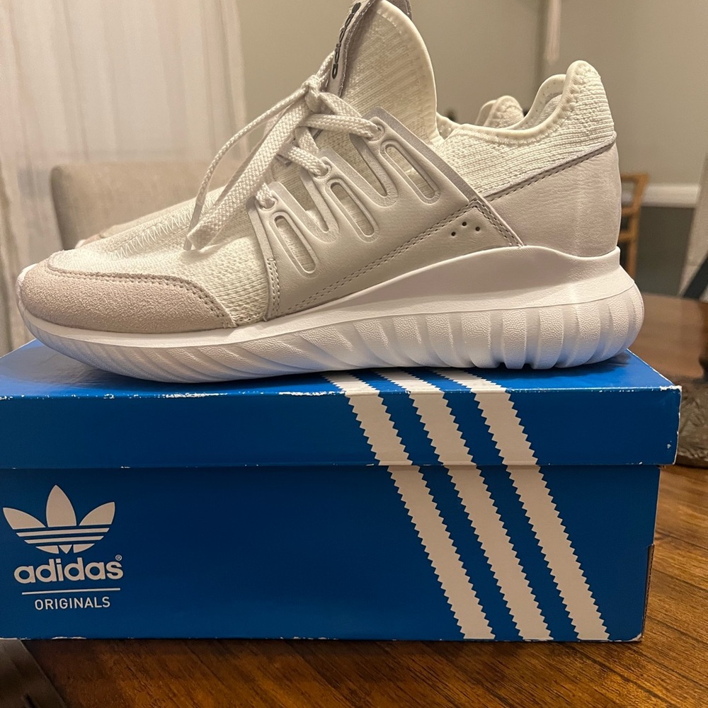 Lightly used adidas tubular radial sneakers